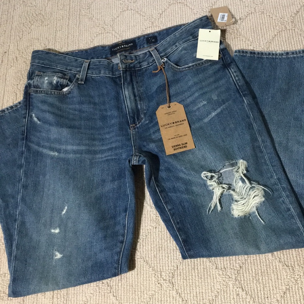 Lucky Brand Sienna Slim Boyfriend Jeans 4/27 - Picture 1 of 8